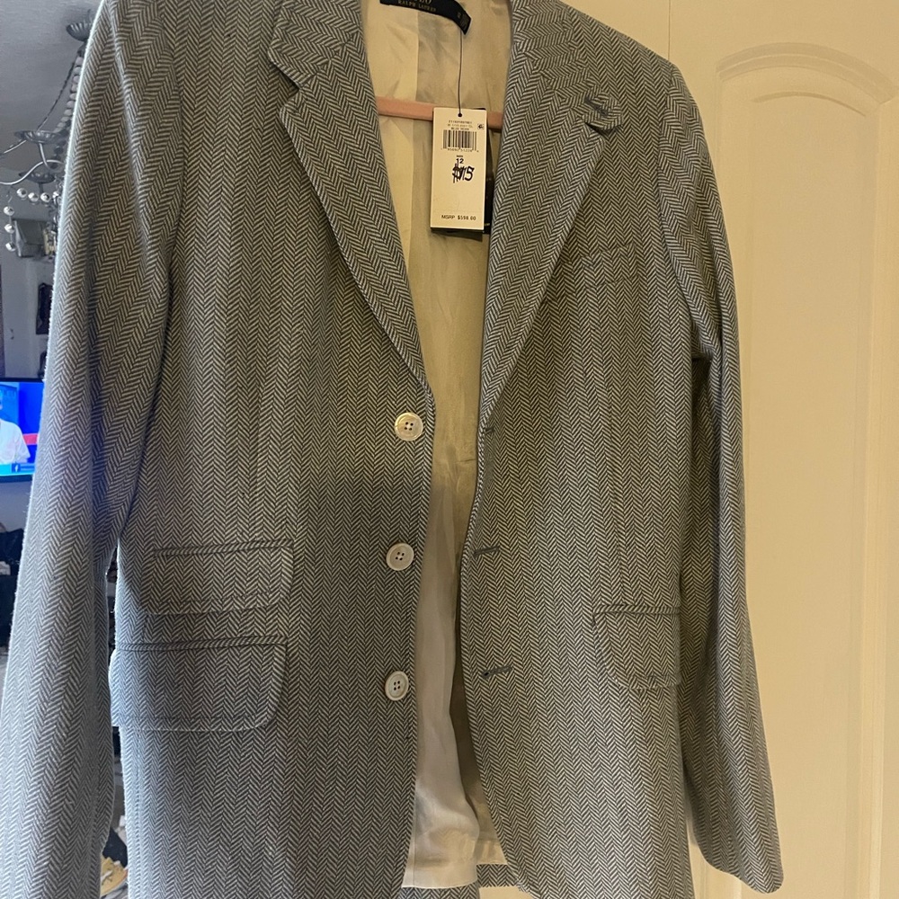 Polo by Ralph Lauren Gray Herringbone Blazer